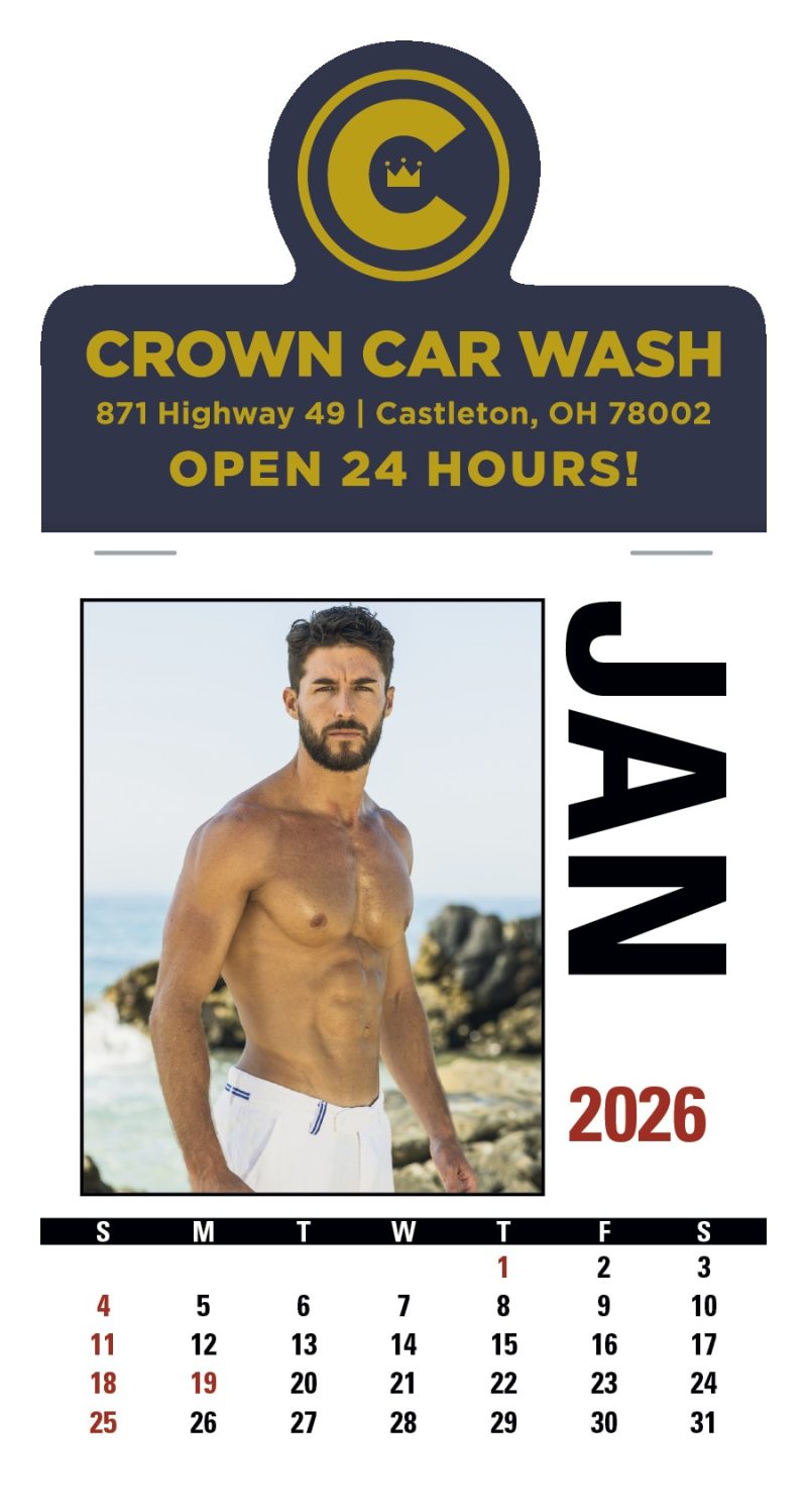Triumph® Calendars Press-N-Stick Male Call Calendar